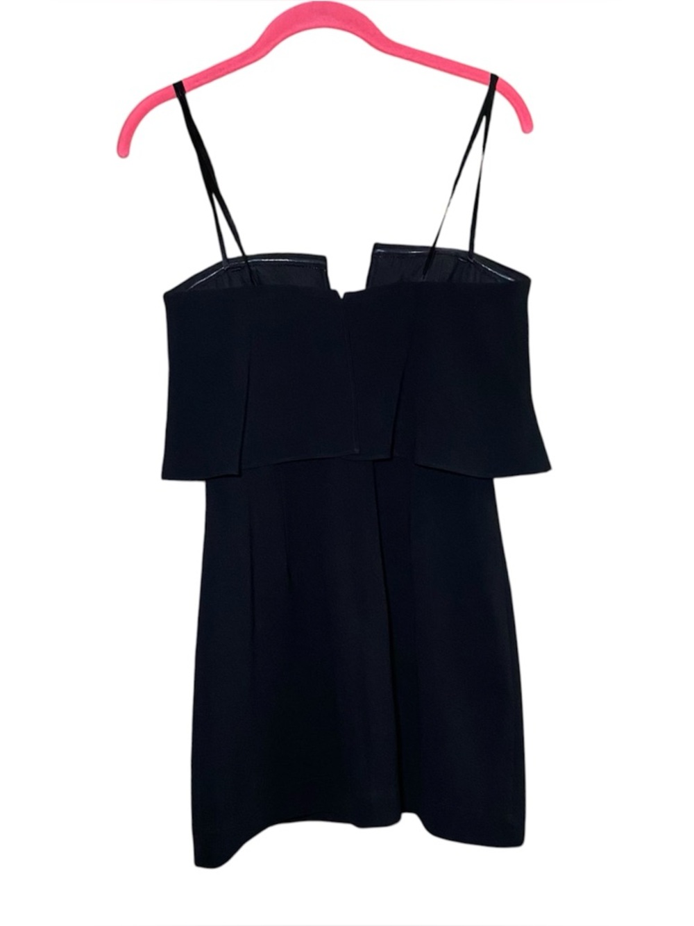 BCBGMAXAZRIA Kate Strapless Cape Mini Dress Black Size 0 - Picture 4 of 6